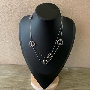 Elegant Silver Heart Necklace